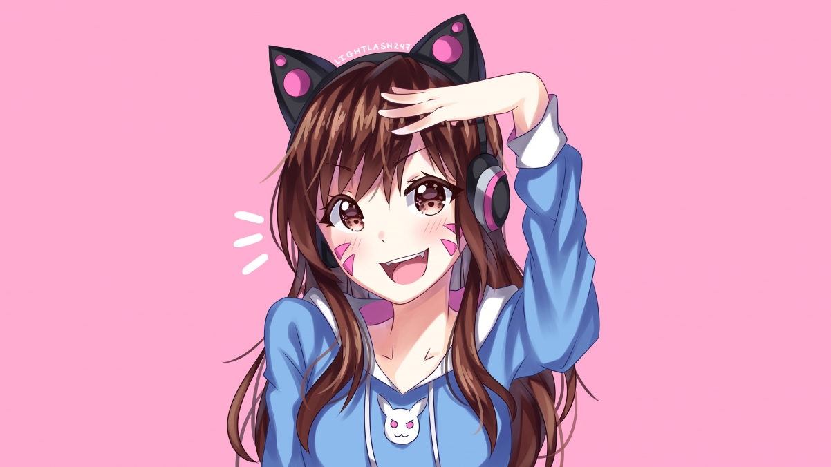 Overwatch D.VA cute painting 4