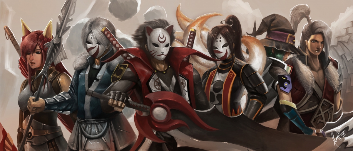 Hand-painted game characters 5K pictures