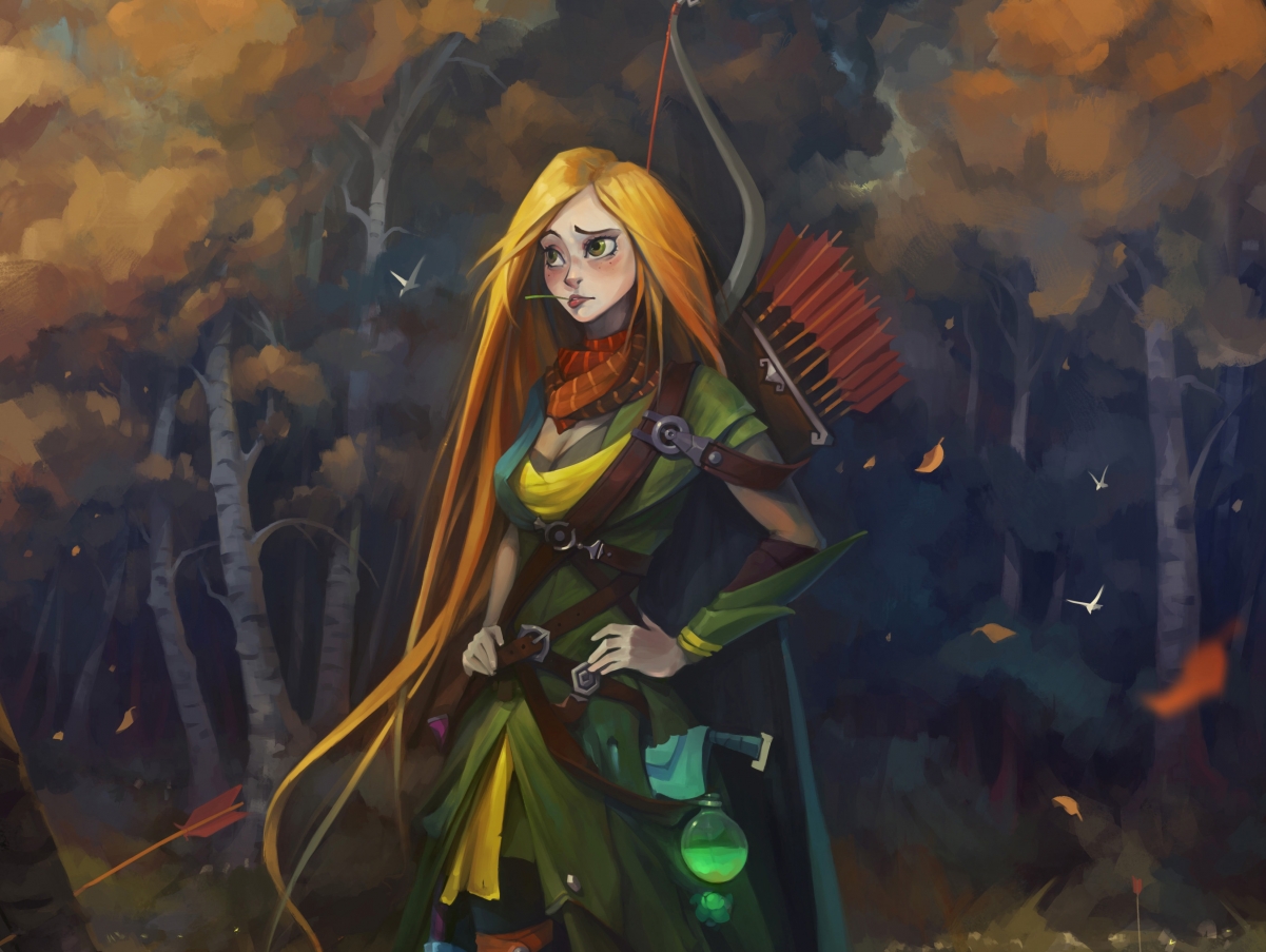 Forest girl dota 2 beauty bow