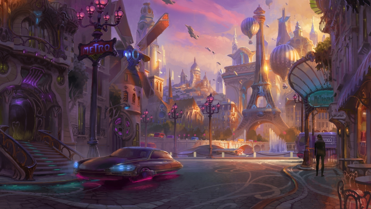 Cyberpunk Fantasy Art City