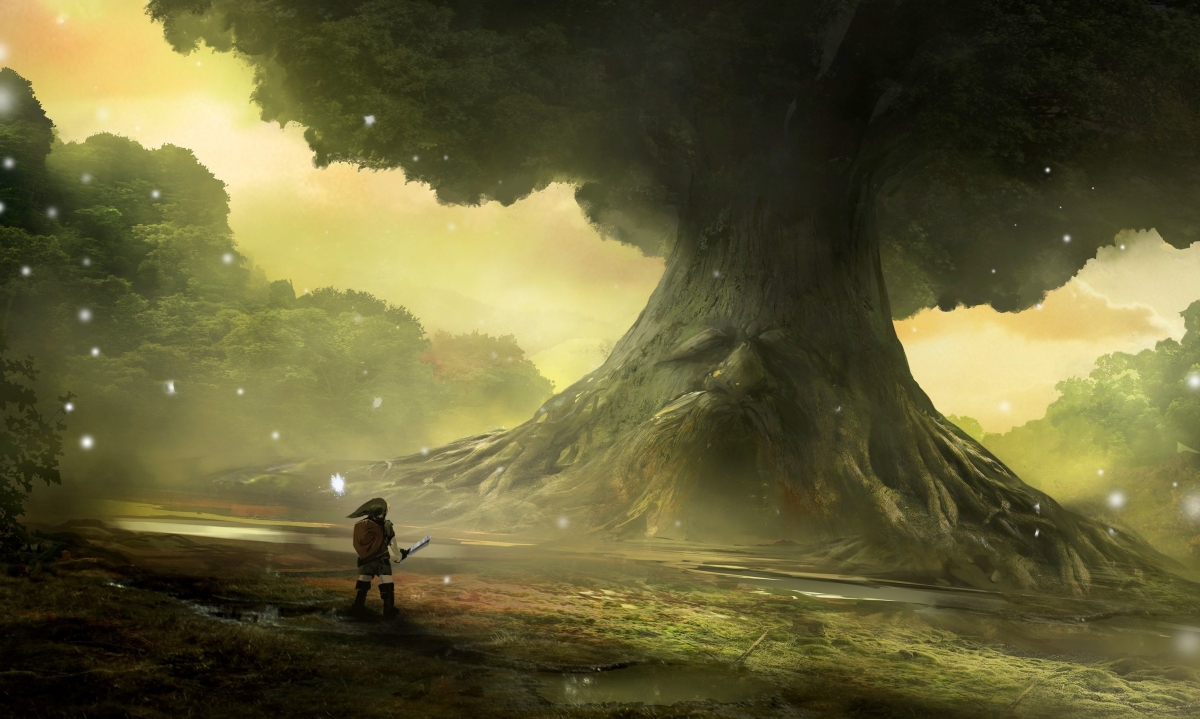 The legend of Zelda, big tree, game style