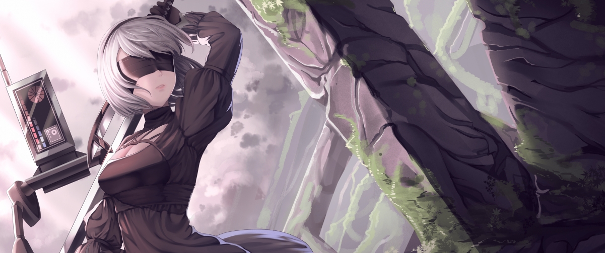 Neil 2B beautiful girl 3440x1440 wall