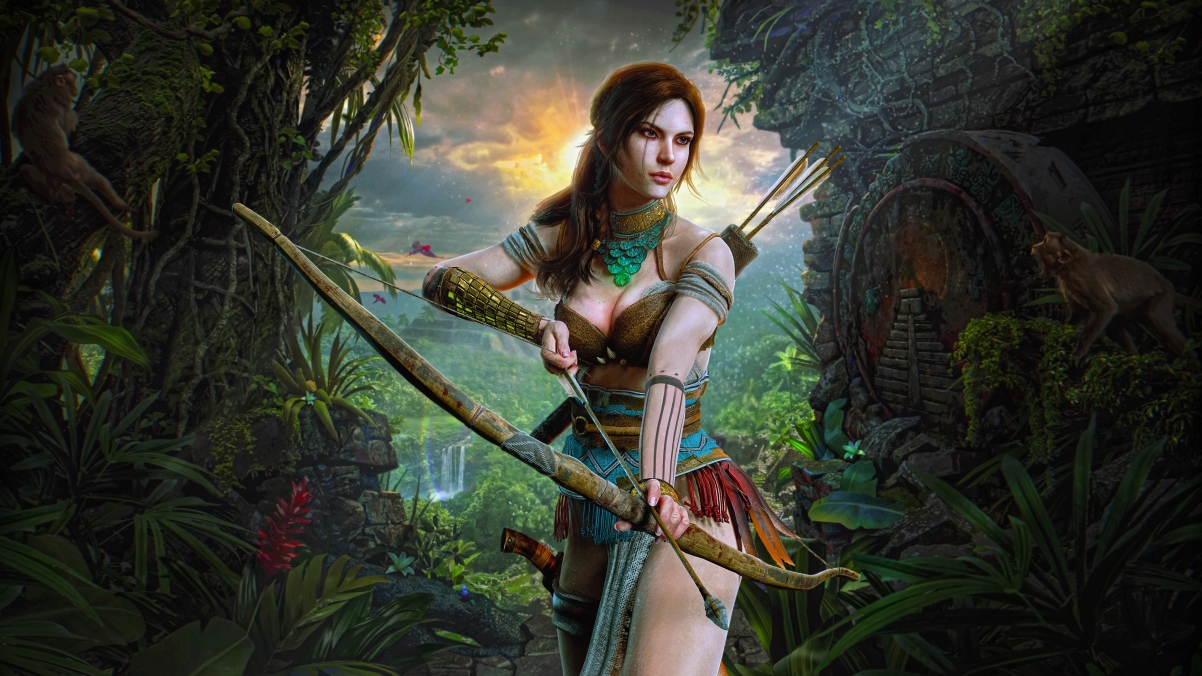 Laura Croft Hunter Girl 4k