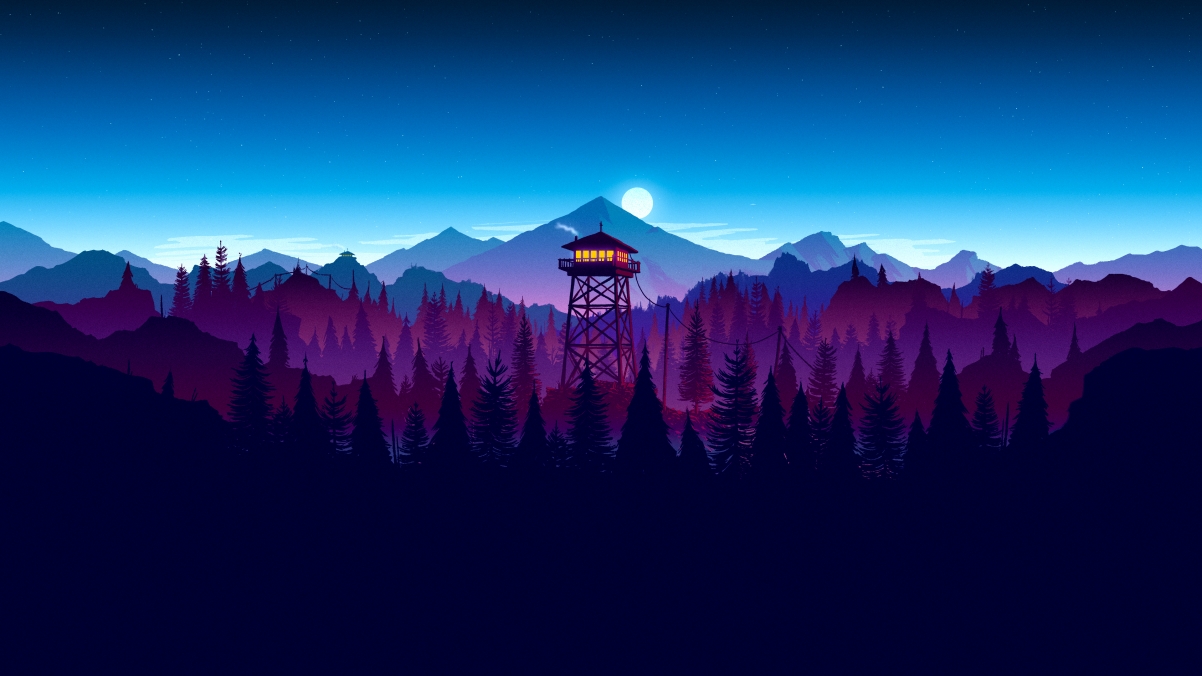 Firewatch at night