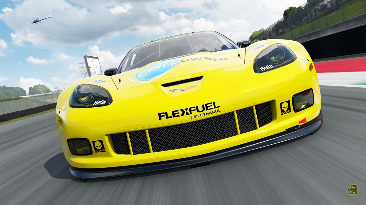 Yellow sports car flexfuel forza