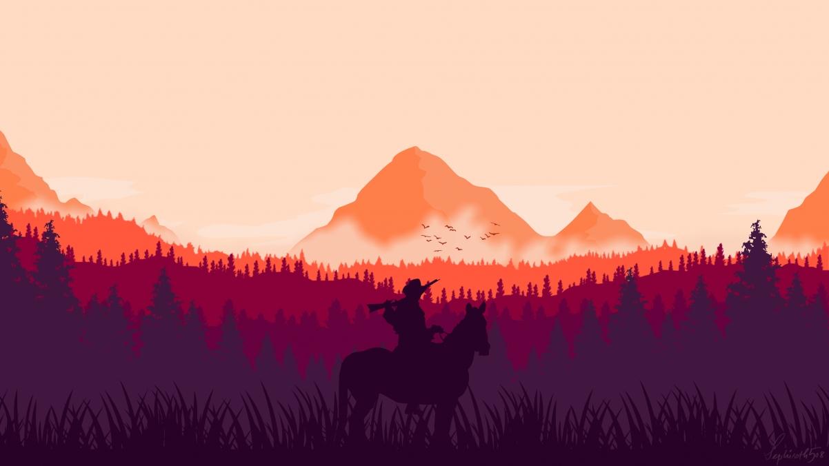 Red Dead Redemption 4k simple wallpaper