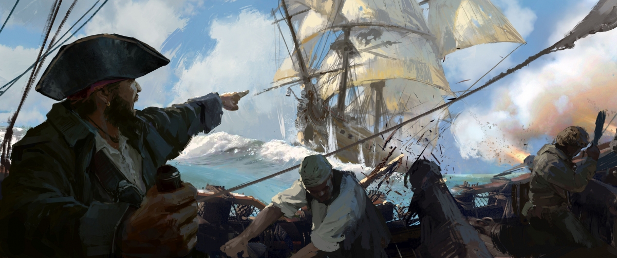 Sea, crew, sailboat, pirate, game