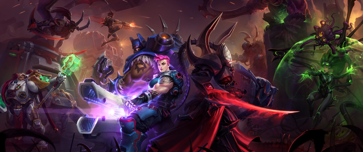 Heroes of the Storm Original Painting 3440x1440 Table