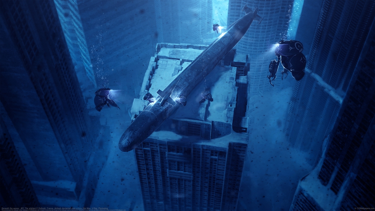 Urban high-rise building roof airship 4k original