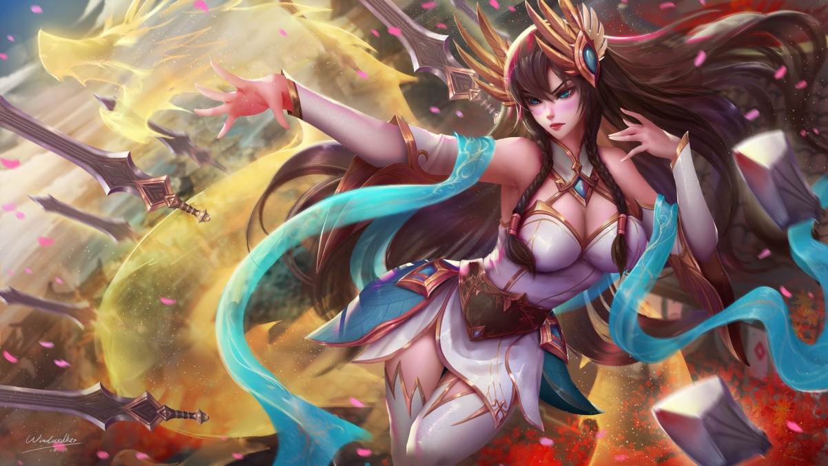 Irelia beauty character illustration 4