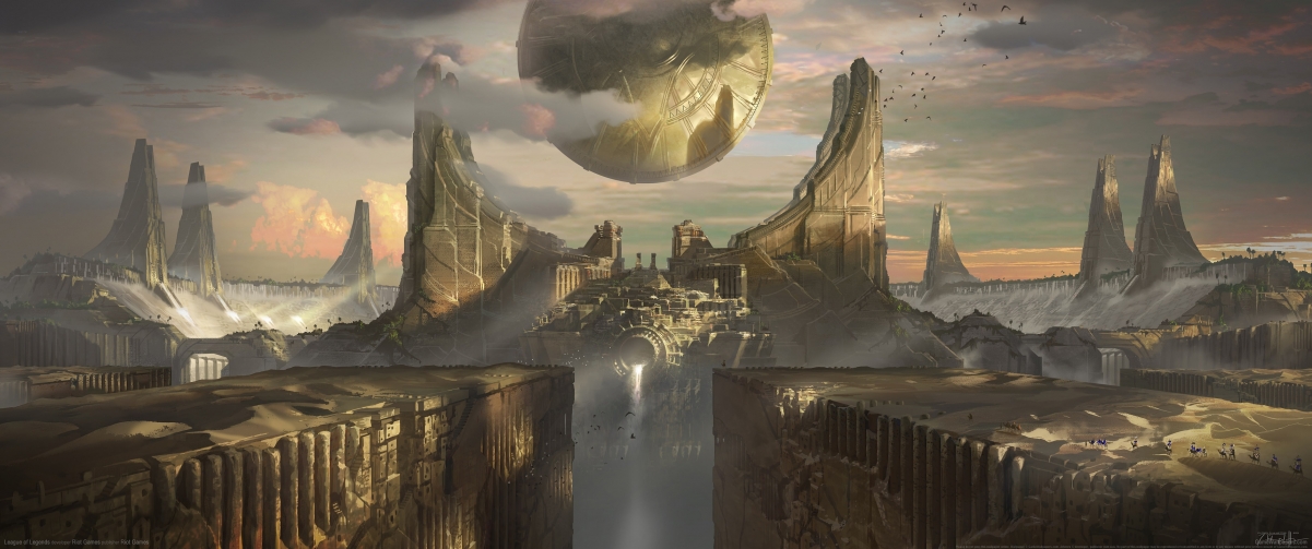 LOL game scene original painting 3440x14