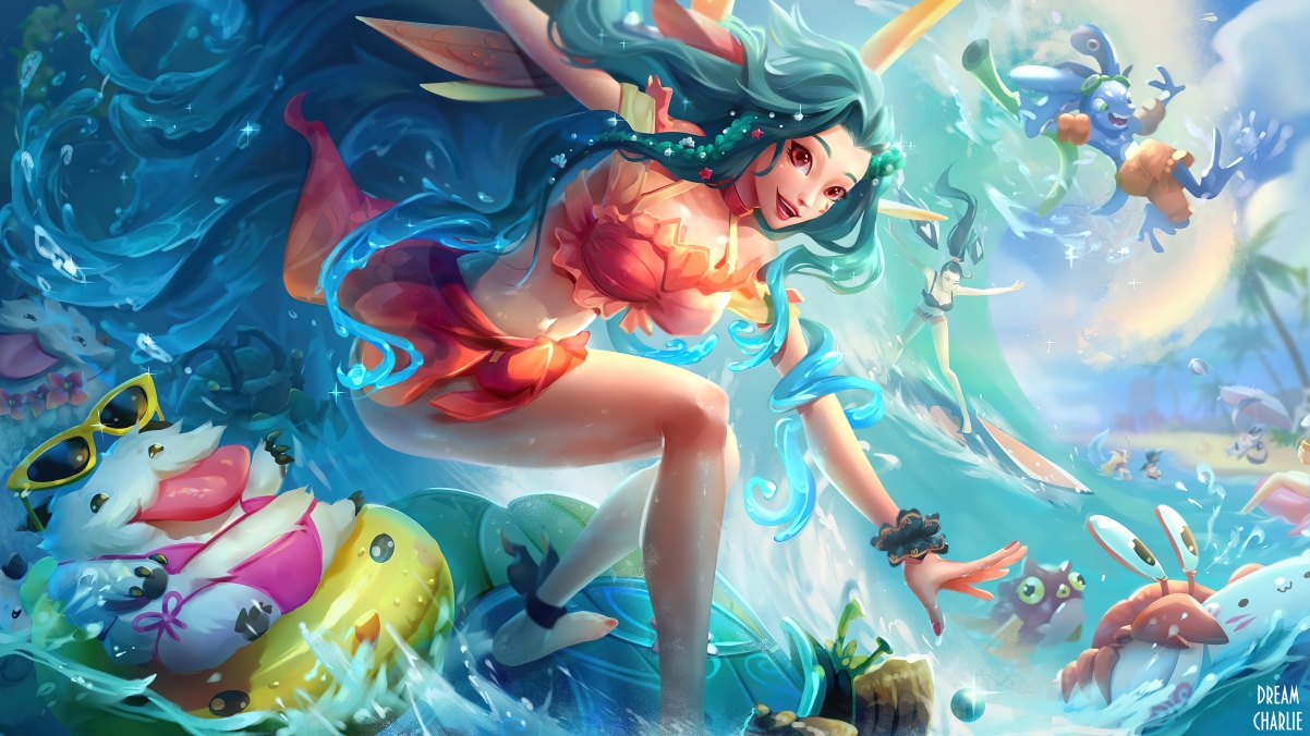 lol League of Legends son of stars swimming