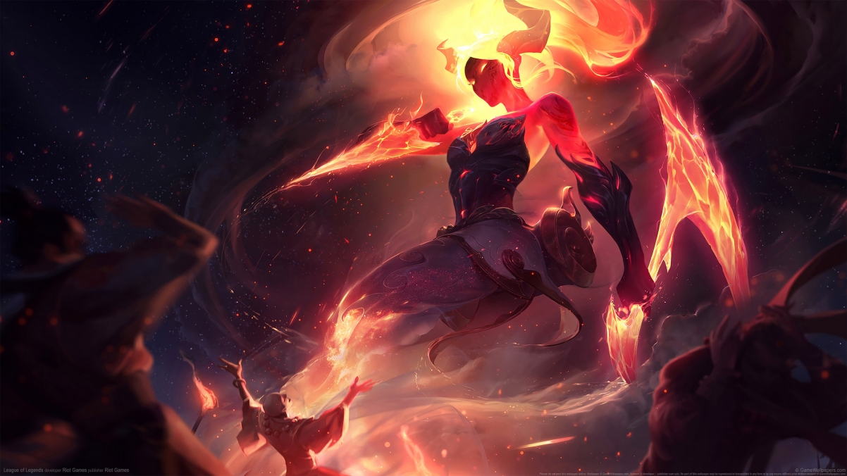 LOL Infinite Flame Akali 4k Wallpaper
