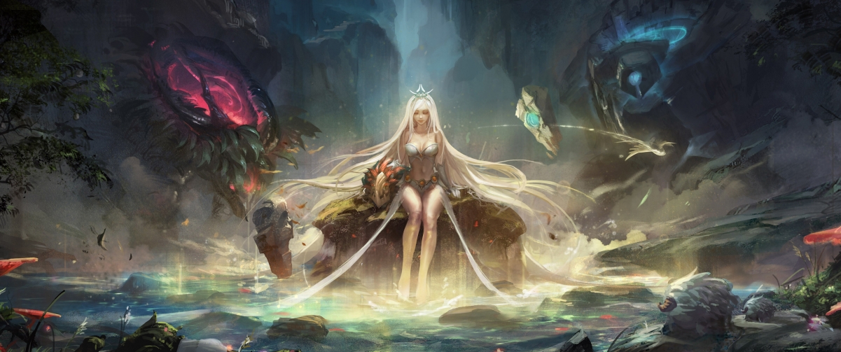 LOL Nami 3440x1440 Wallpaper