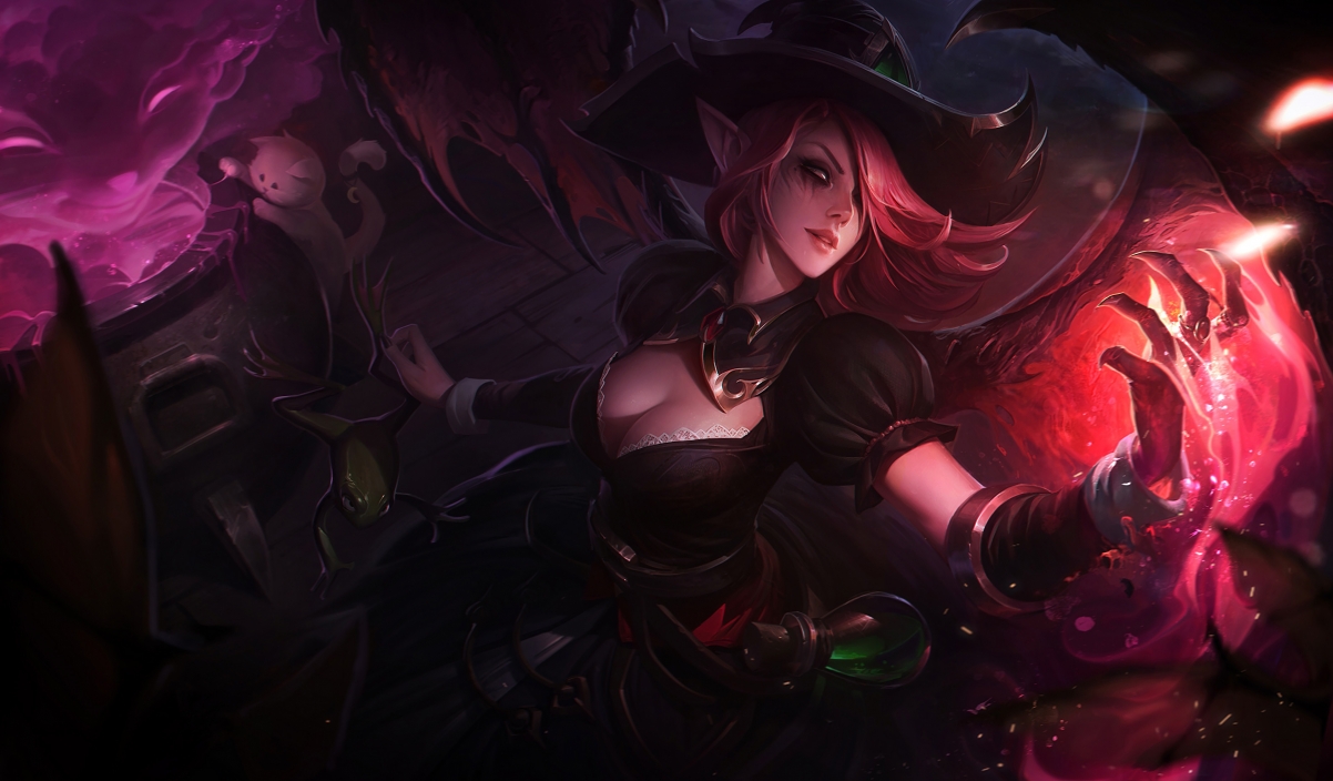 lol Morgana skin 4k wallpaper