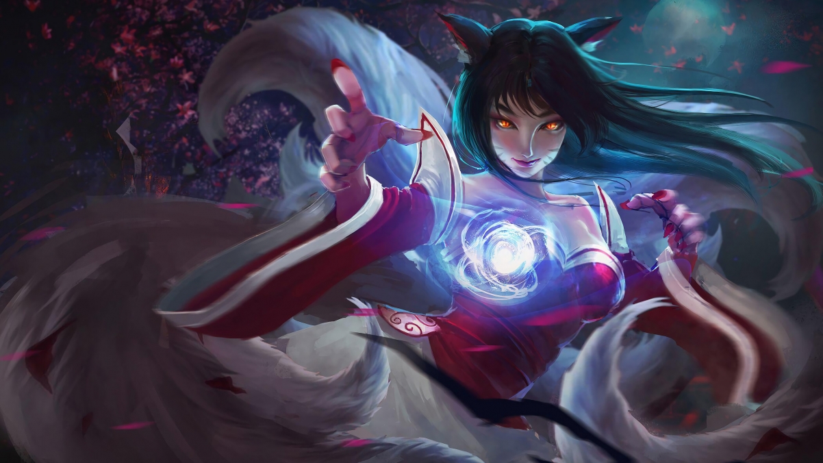 LOL Ahri League of Legends 4k wall