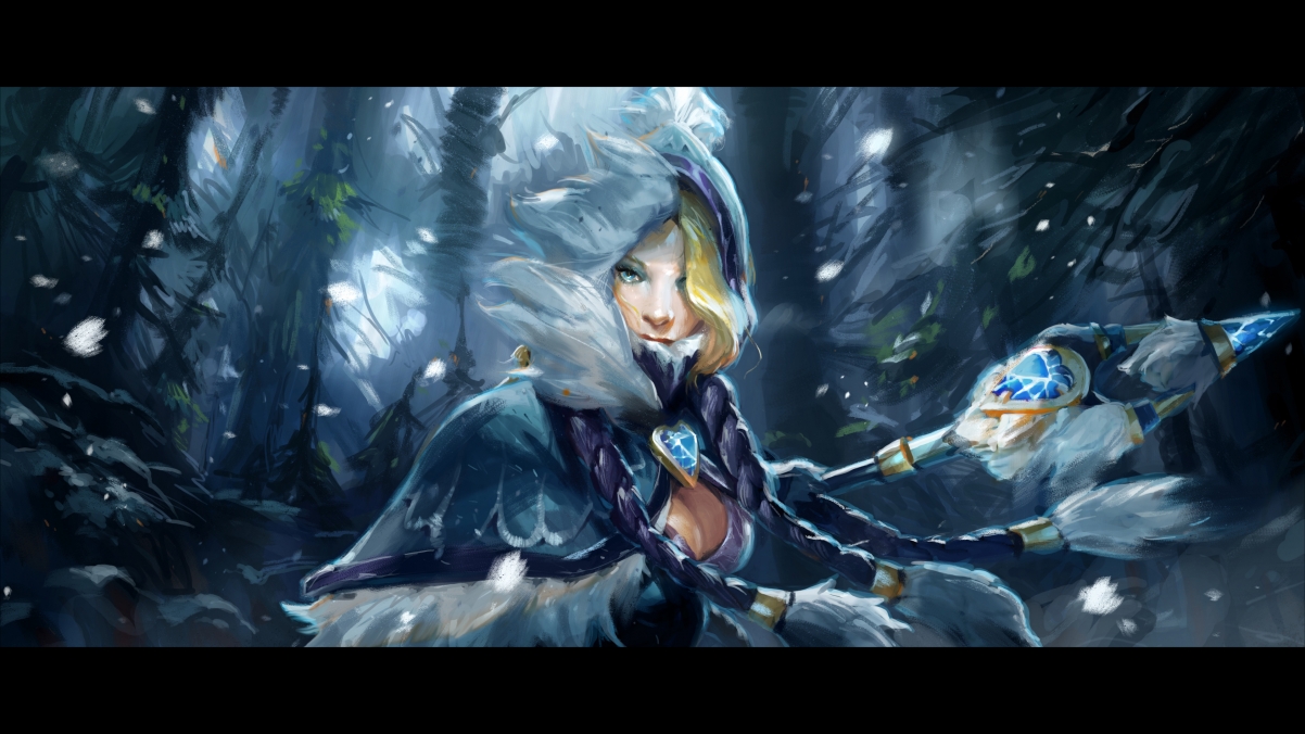 dota2 crystal maiden 4k wallpaper