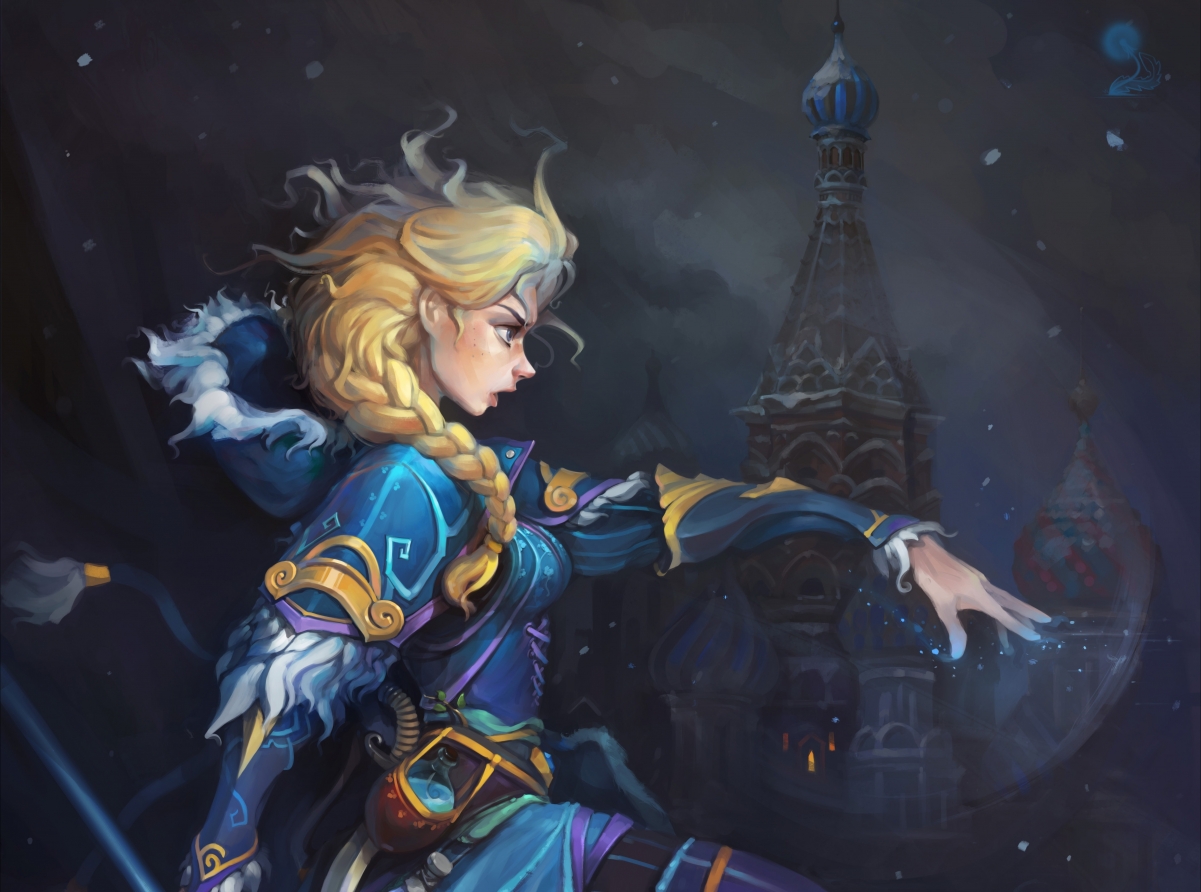 dota 2 crystal girl exquisite 4K picture