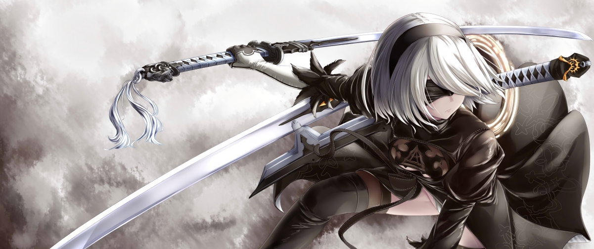 2B Miss Neil 3440x1440 Wallpaper