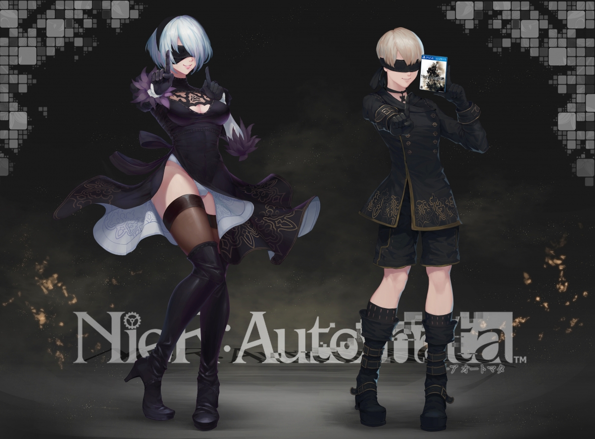 2B and 9S Neal Mechanical Age 4k Wall