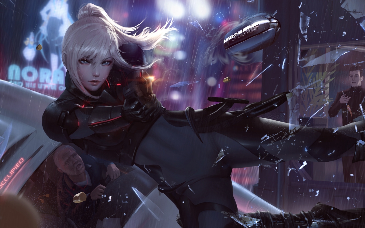 Tactical suit beauty 4k wallpaper