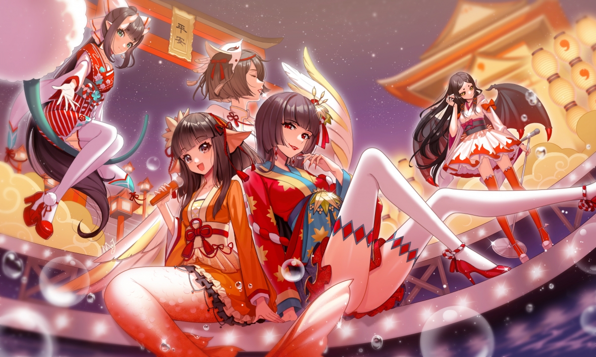 Onmyoji fighting for the cubs 4k wallpaper