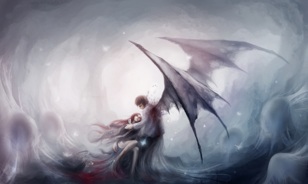 Beautiful character illustration bat 4k wall