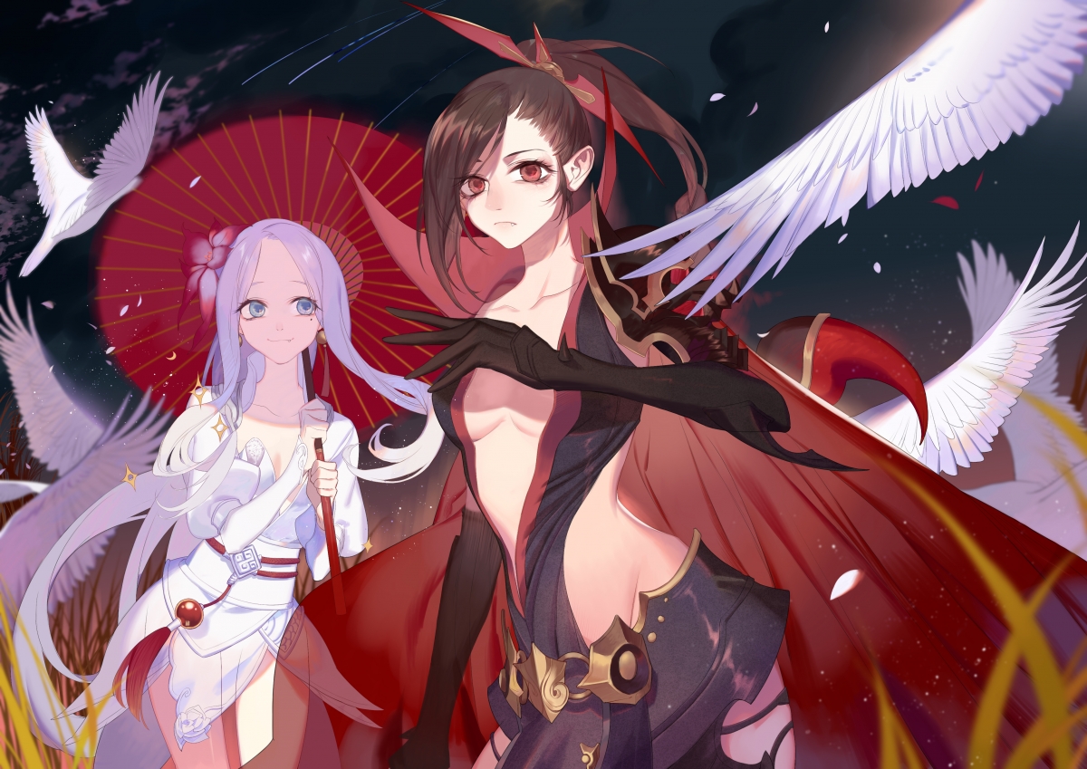 Sprite sisters two dimension animation 4k wall