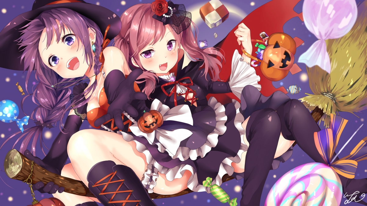 Halloween Angel Girl 4k Anime Wall
