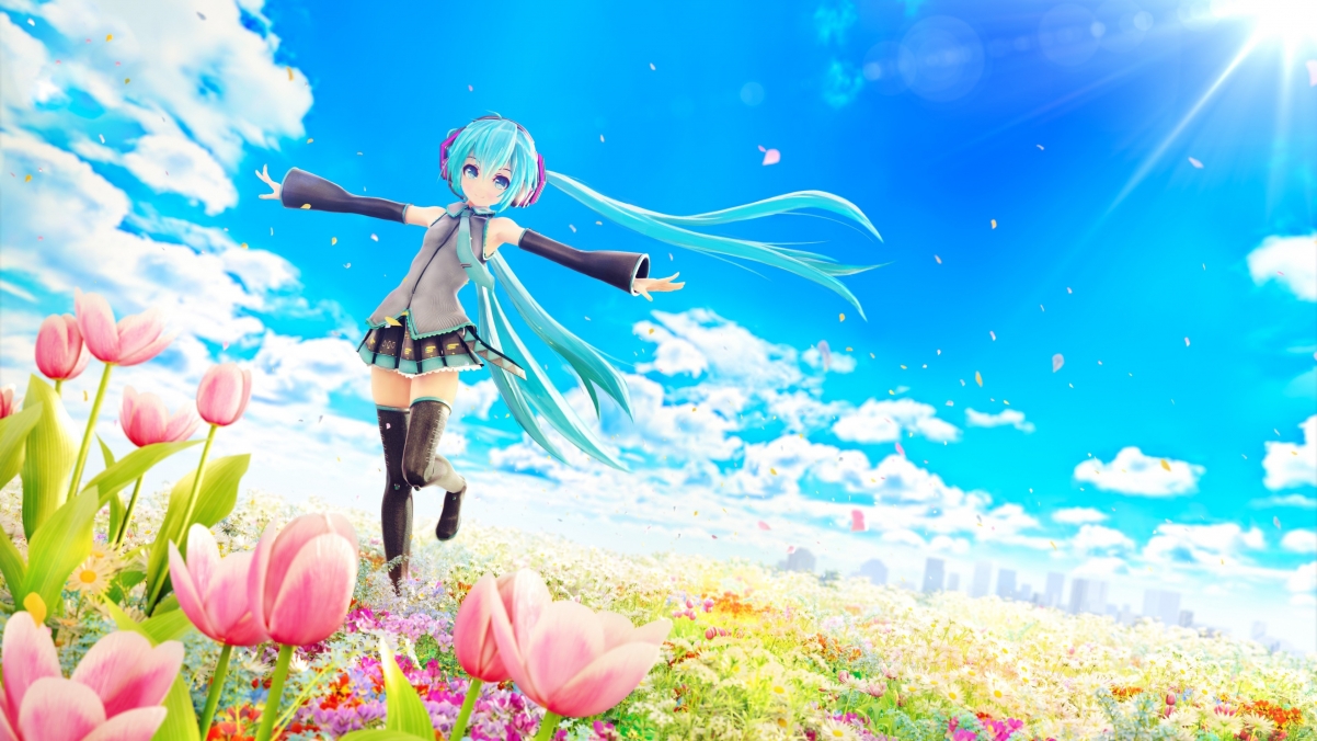 Sky flower tulip hatsune miku