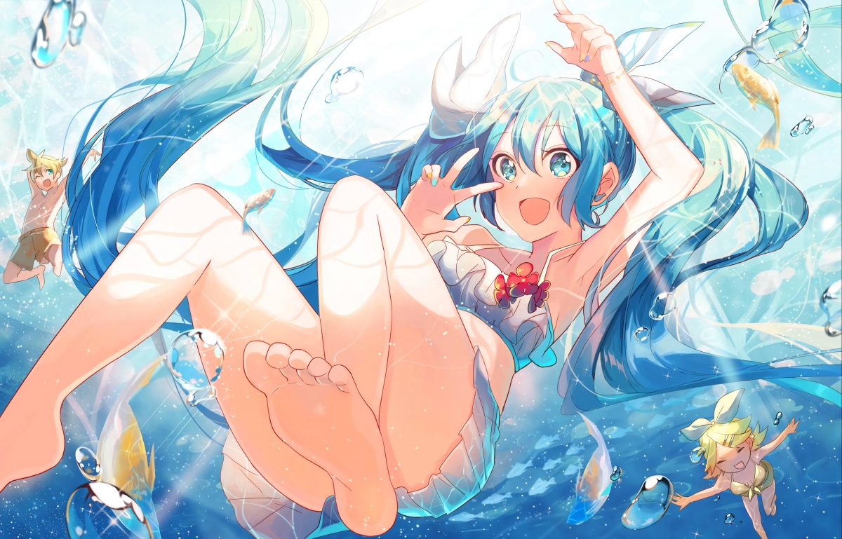 Underwater Princess Hatsune Miku 4k