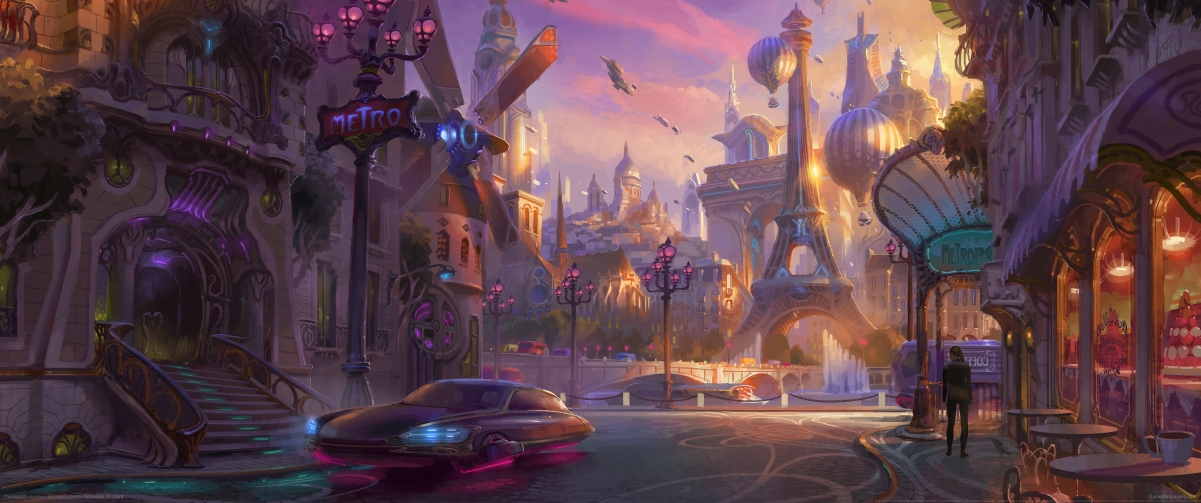 Overwatch game scene 3440x1