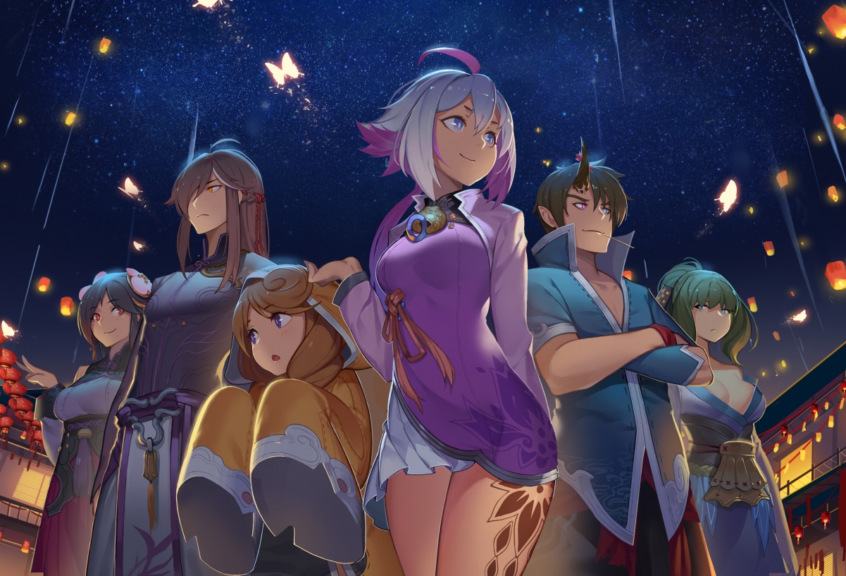 Shishi painted anime beauties and handsome guys