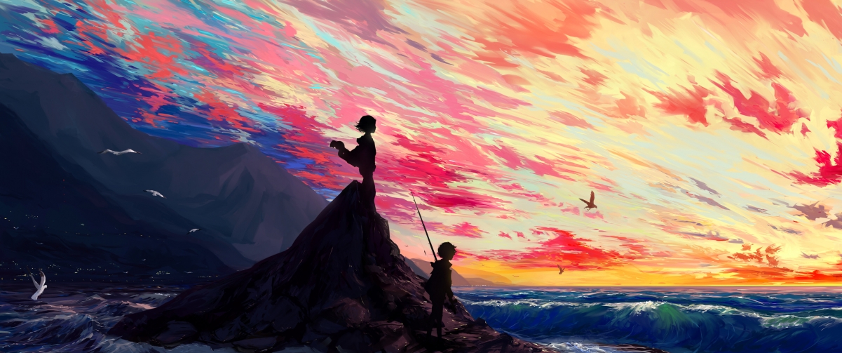 Time flies by the sea and the sea girl