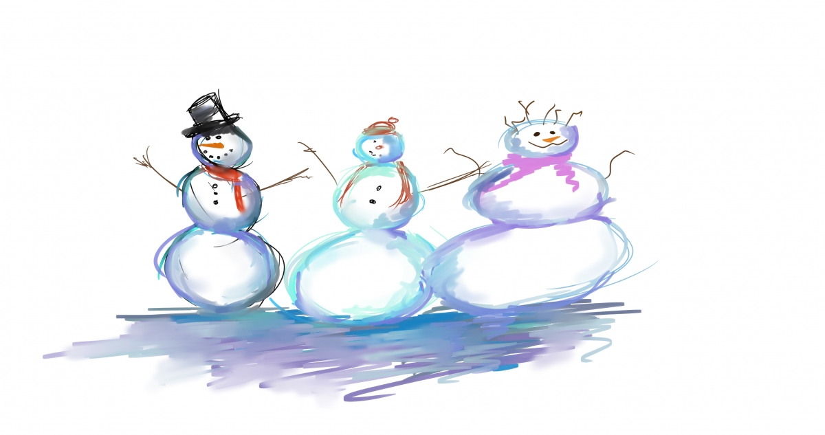 Christmas Snowman 4K Simple Wallpaper