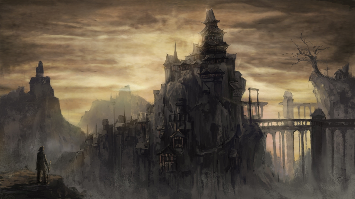 Mountain City 4k Wallpaper