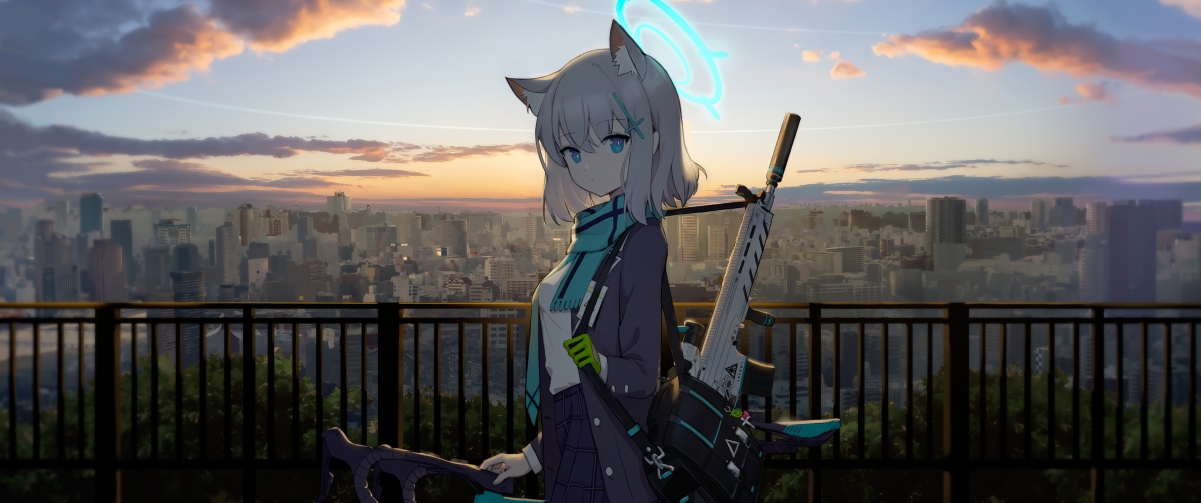 Sand Wolf Beast Ear Girl 3440x1440