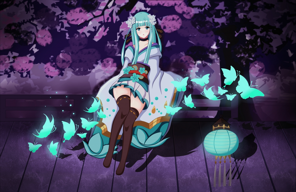 Green Line Light Onmyoji 4k Wallpaper