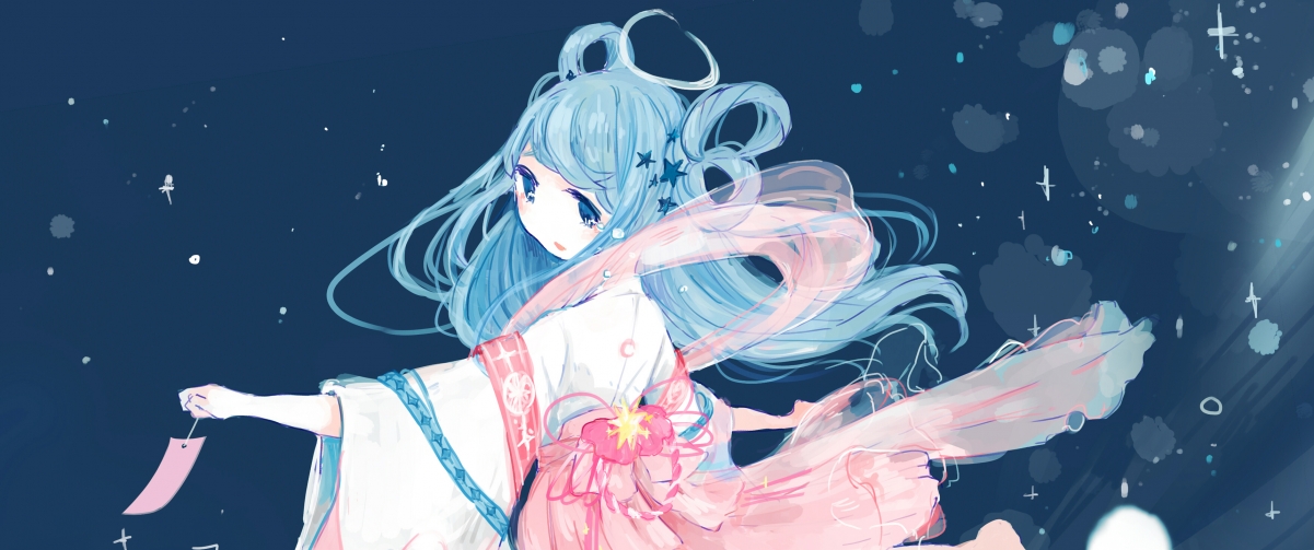 Tanabata Girl Weaving Hime 3440x1440 Wall