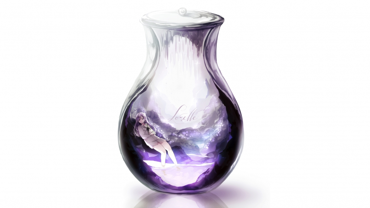 Girl in a Bottle 4k Anime Wallpaper