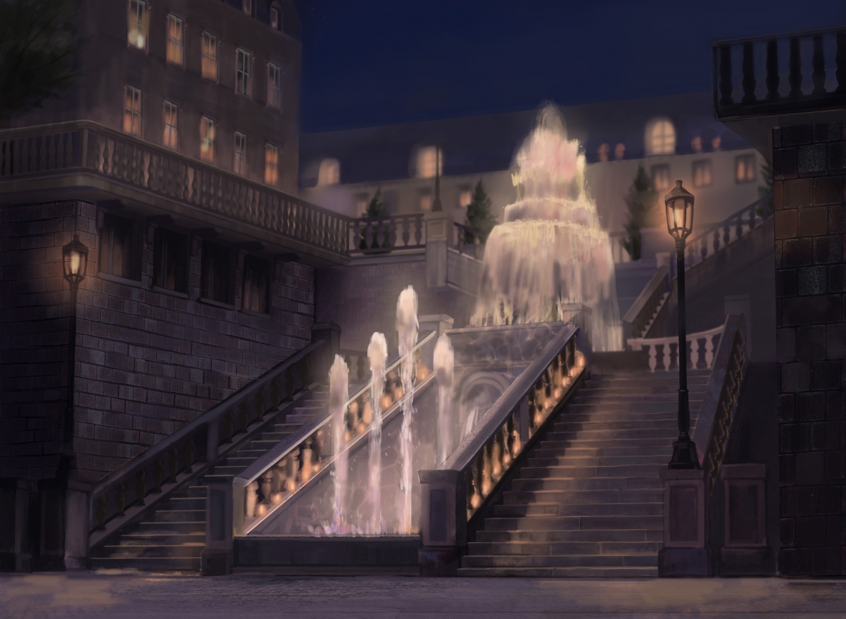 Fountain 4k wallpaper