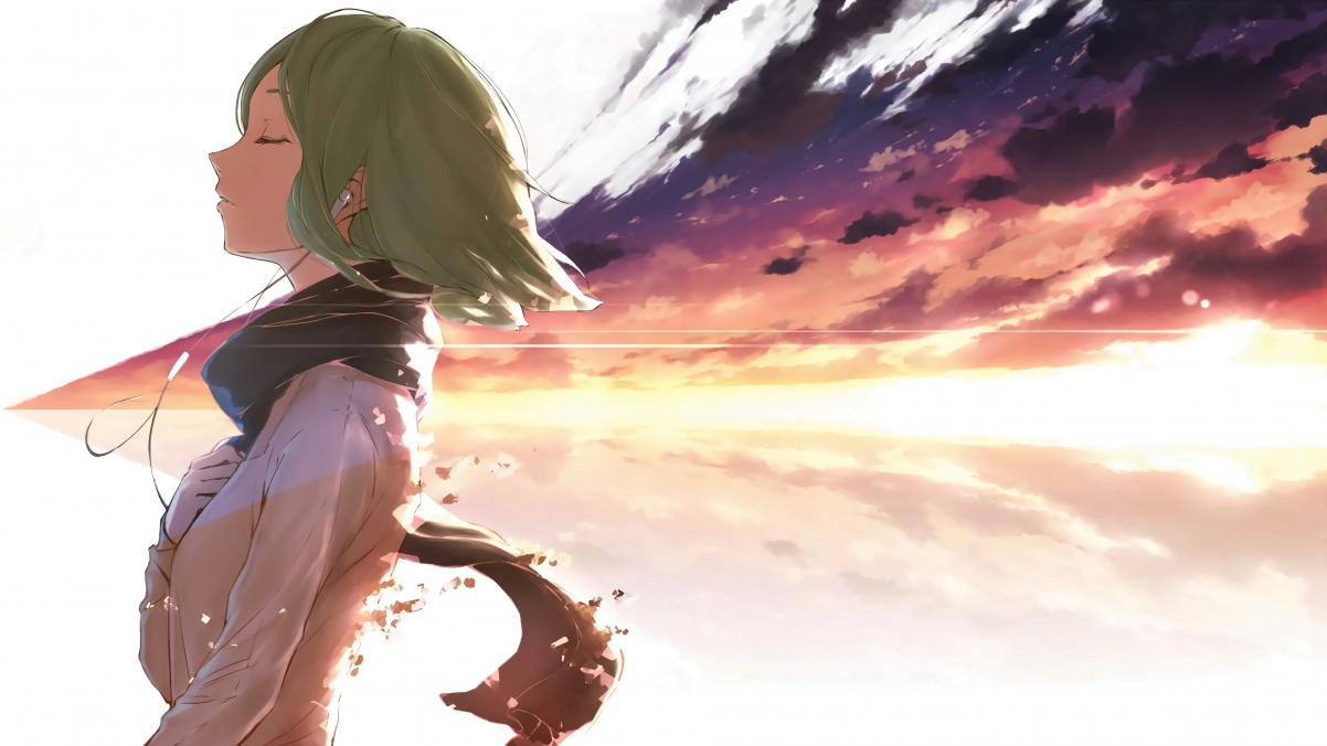 Girl cloud art beautiful 4k motion