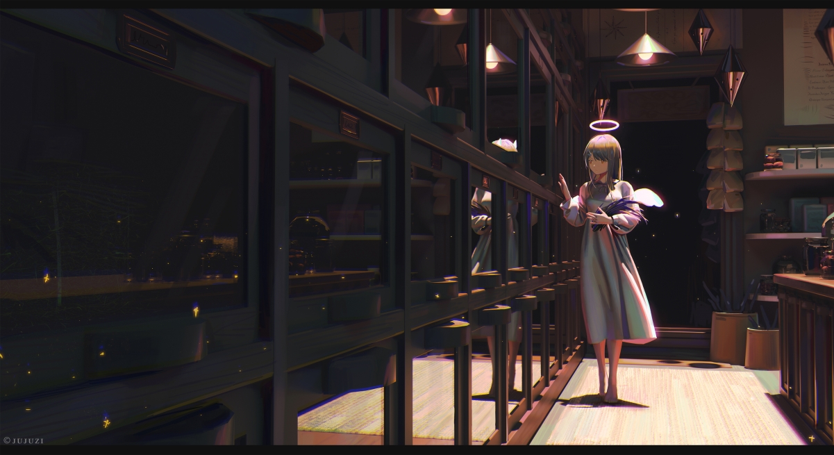 Girl scene angel night