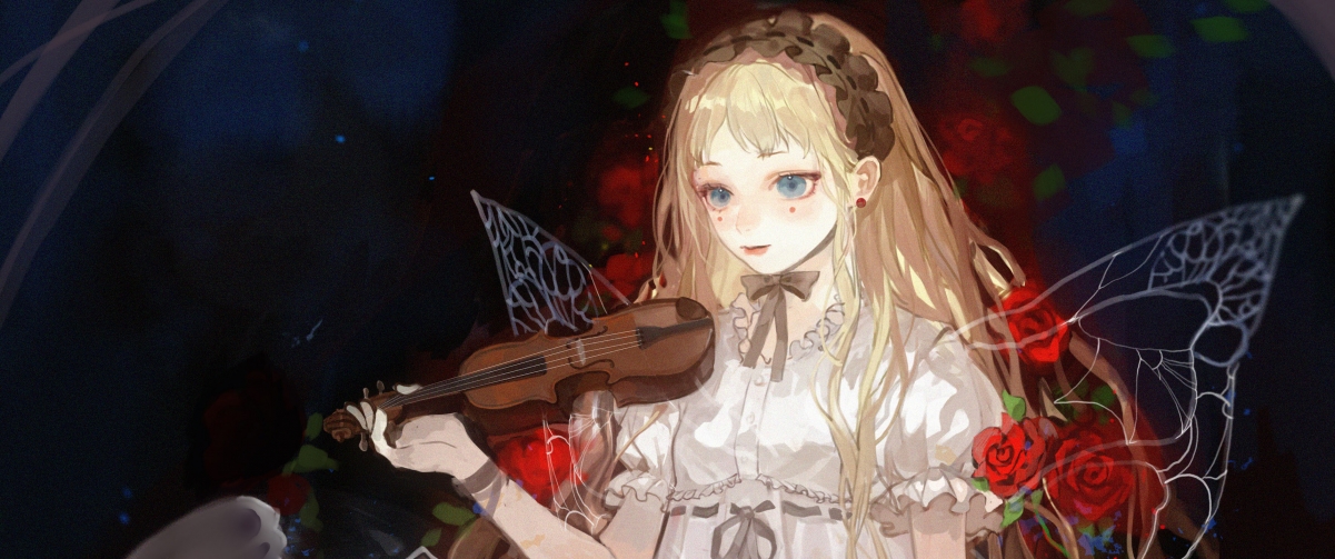 Girl Violin 3440x1440 Wallpaper