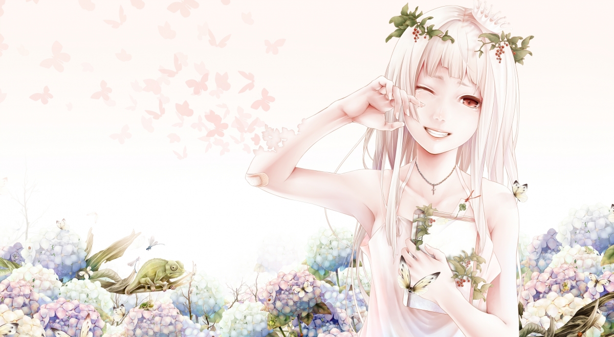 Girl, tears, flowers, beautiful 4k anime
