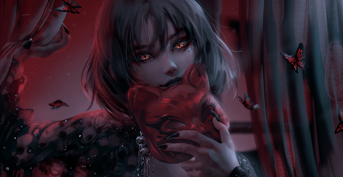 Girl maiden mask butterfly 5k