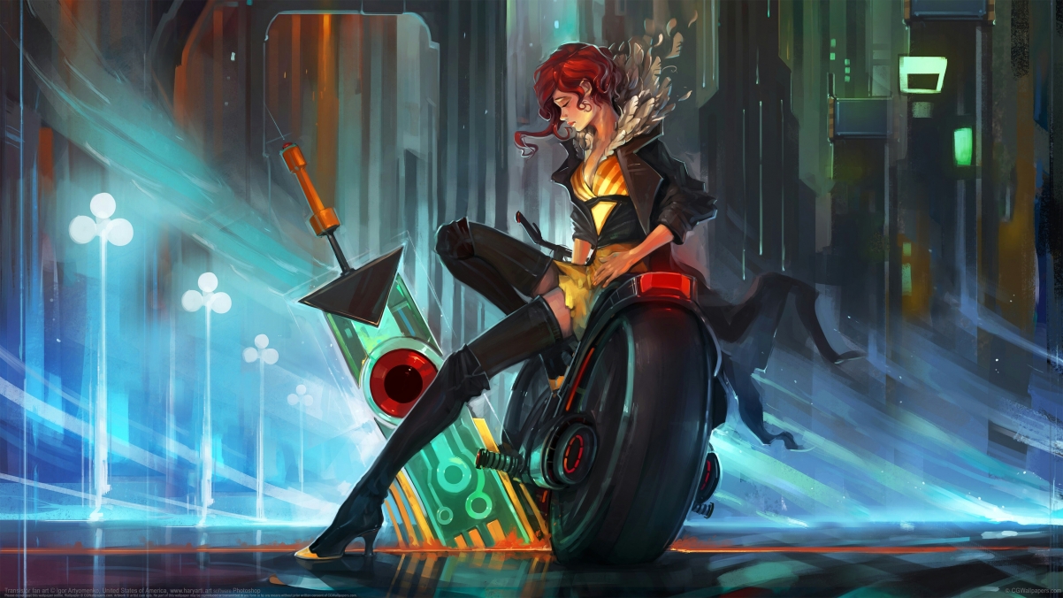 Girl motorcycle beautiful art 4k