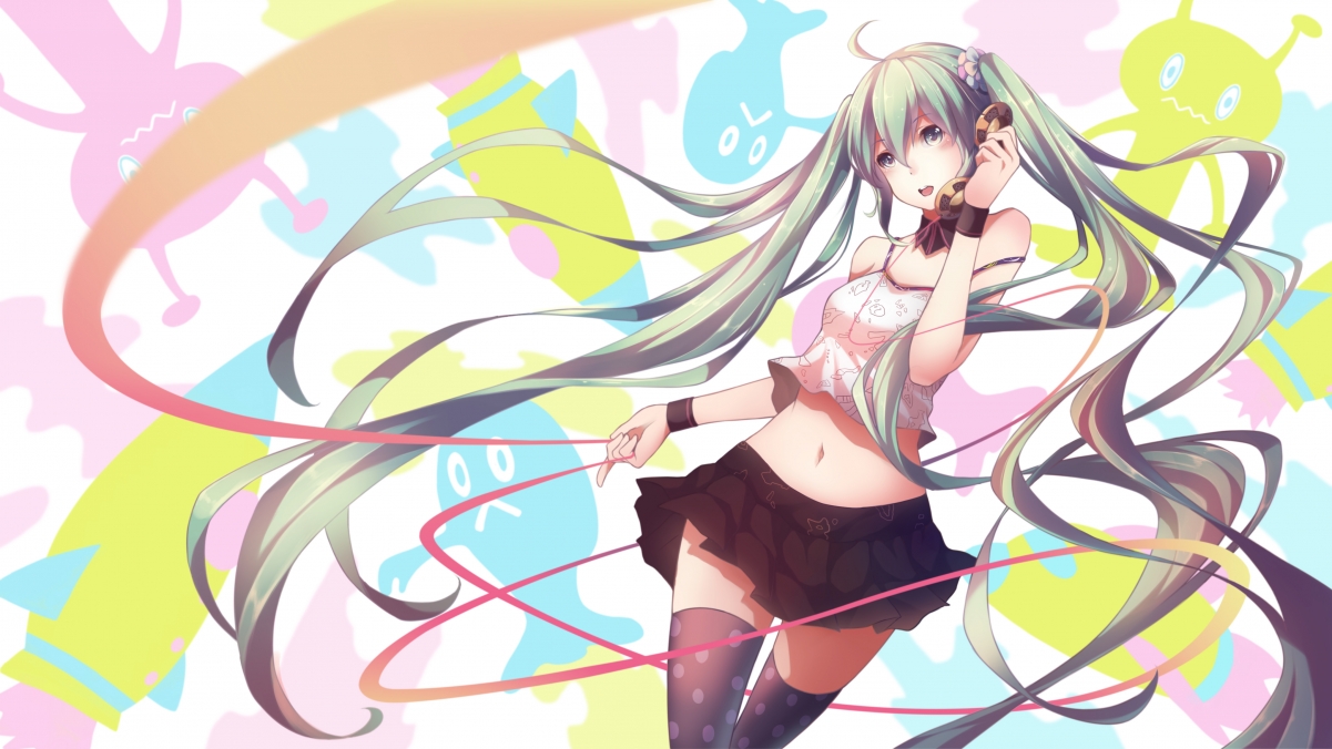 Girl phone ribbon hatsune miku