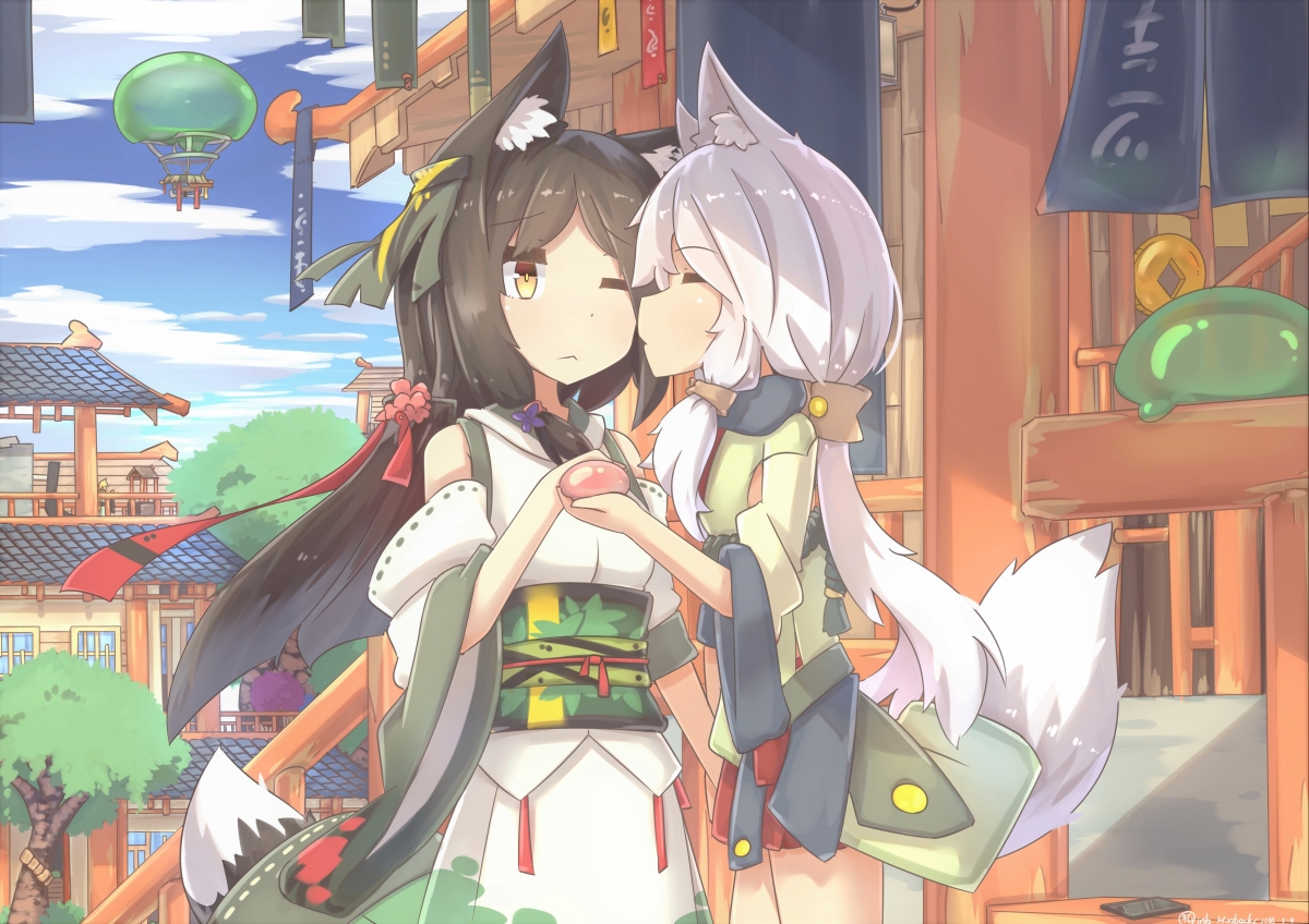 Mudong Shrine Anime Illustration Wallpaper