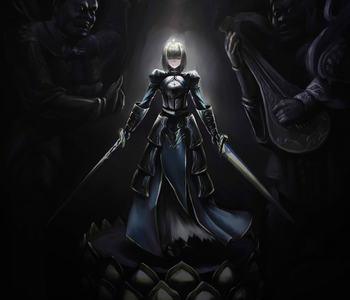 Fate stay night girl smile weapon